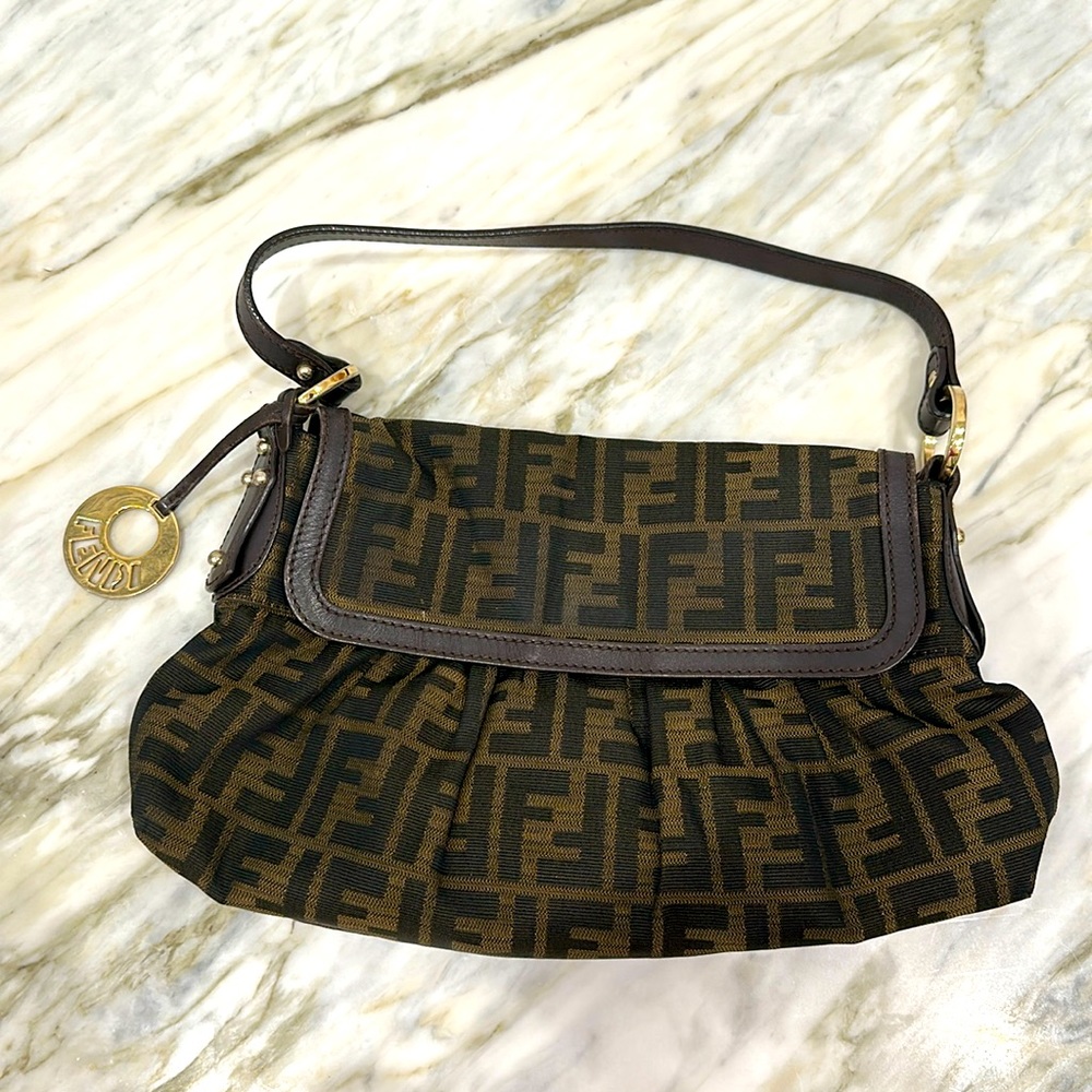 FENDI VINTAGE HANDBAG BROWN